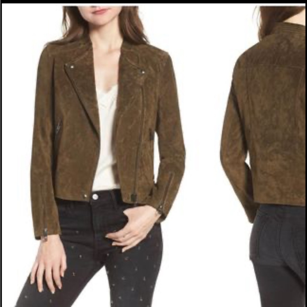 Blank NYC Suede Cropped Moto Jacket